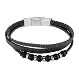 Pulseira lotus style men in black ls2382-2/1 316l de aço inoxidável, homem