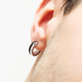Brincos lotus style ls2391-4/1 316l de aço inoxidável, homem