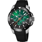 Relógio para homem festina chrono bike verde com pulseira de aço f20642/c