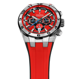 Relógio para homem festina chrono bike vermelho com pulseira de borracha f20671/5