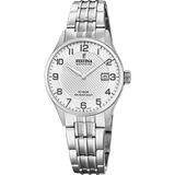 Relógio festina swiss made f20006/1 prateado com correia de aço, mulher