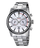 Relógio Festina F16818/1 branco pulseria de 316l de aço inoxidável homem