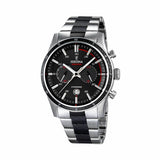 Relógio Festina F16819/3 preto pulseira de 316l de aço inoxidável homem