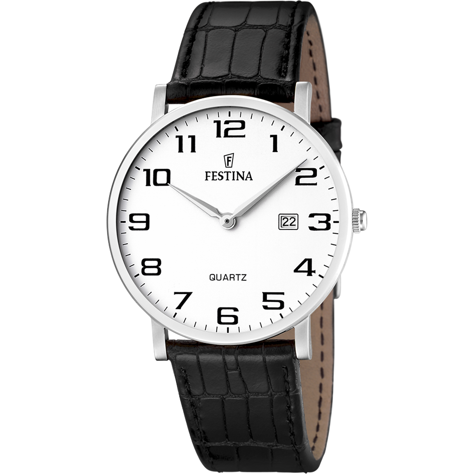 Relógio festina classics f16476/1 branco com correia de couro, homem_PRODUCT