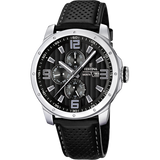 Relógio festina F16585/4 preto pulseira em pele homem