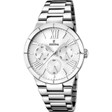 Relógio Festina Boyfriend F16716/1 Branco com Bracelete de Aço, Mulher