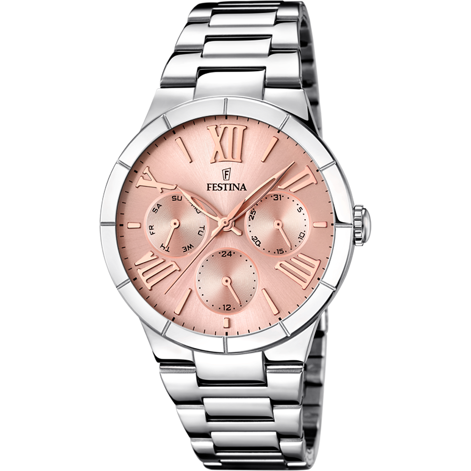 Relógio festina boyfriend f16716/3 rosa com correia de aço, mulher_PRODUCT