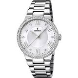 Relógio Festina Boyfriend F16719/1 Branco com Bracelete de Aço, Mulher