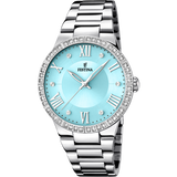 Relógio Festina F16719/4 azul com bracelete de aço, mulher