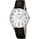 Relógio festina classics f16745/1 prateado com correia de couro, homem_PRODUCT