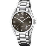 Relógio festina boyfriend f16790/f preto com correia de aço, para mulher._PRODUCT