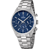 Relógio festina timeless chronograph f16820/2 azul com correia de aço, masculino_PRODUCT
