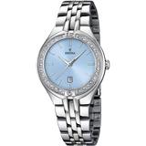 Relógio Festina Mademoiselle F16867/4 azul pulseira de 316L de aço inoxidável, mulher