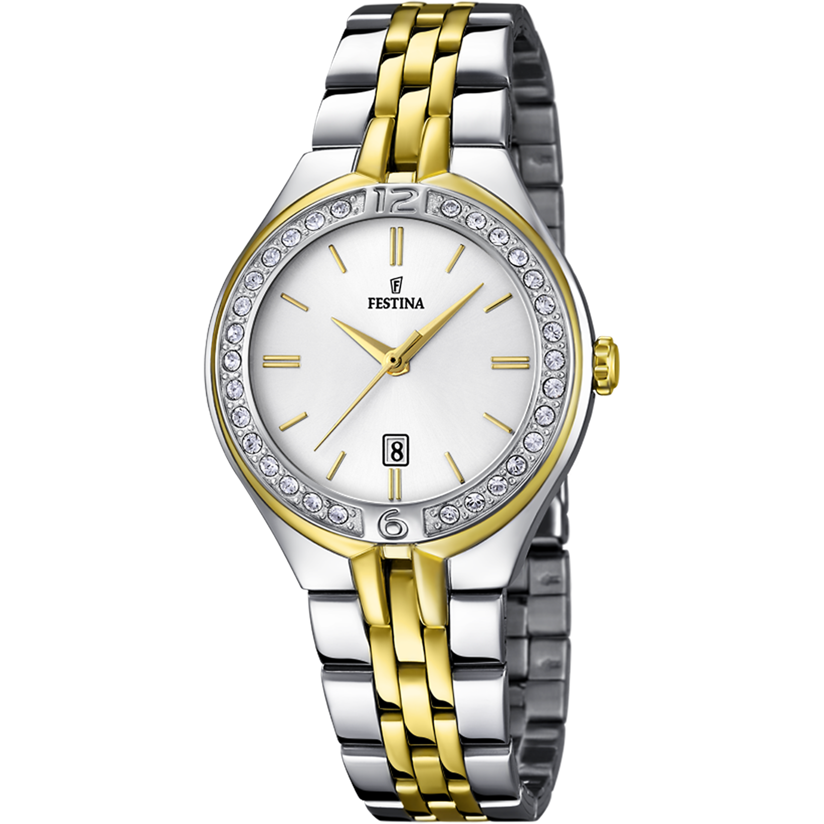 Relógio festina mademoiselle f16868/1 prateado com correia de aço, mulher._PRODUCT