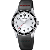 Relógio festina junior collection f16906/a prateado com correia de couro, infantil_PRODUCT
