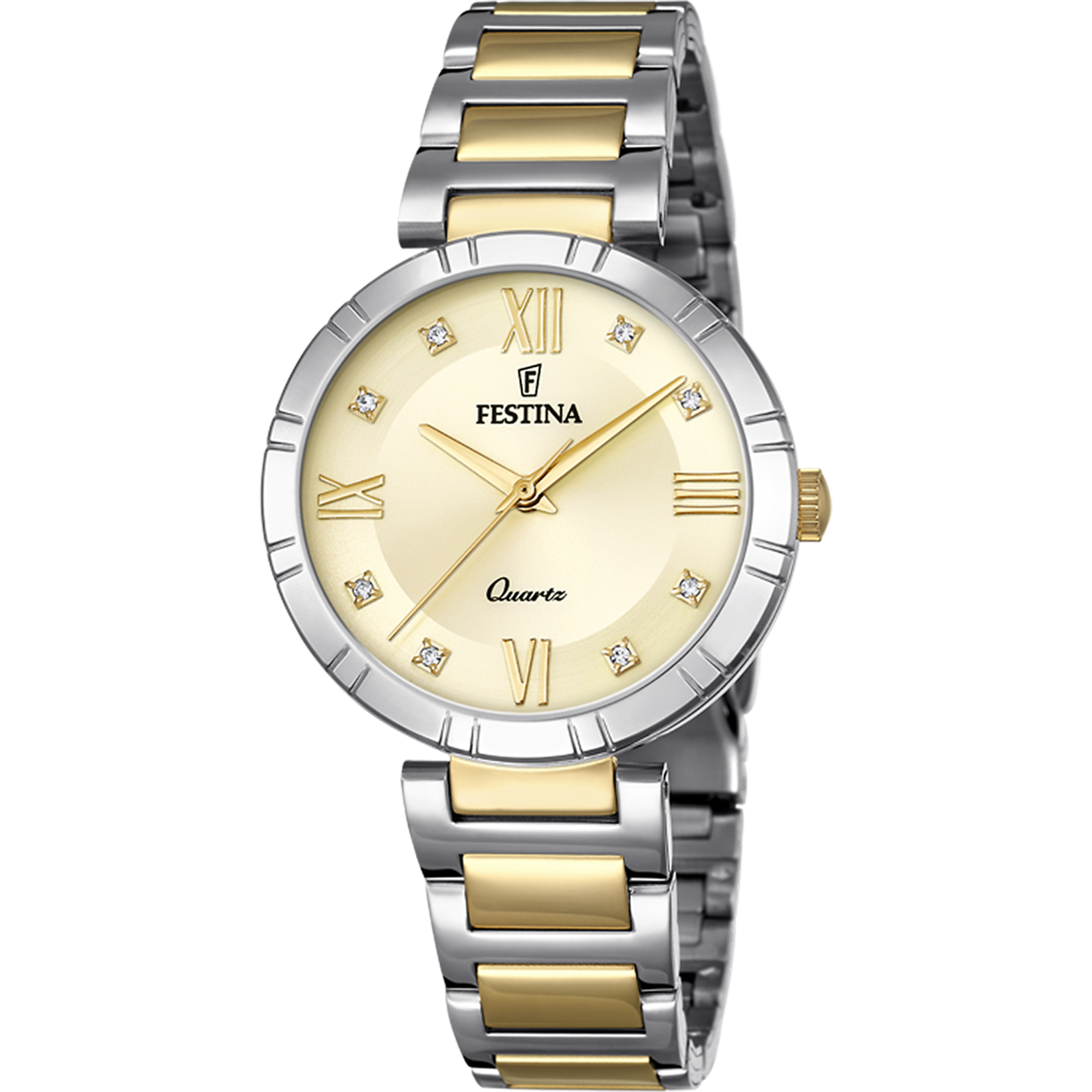 Relógio festina mademoiselle f16937/b dourado com correia de aço, mulher_PRODUCT