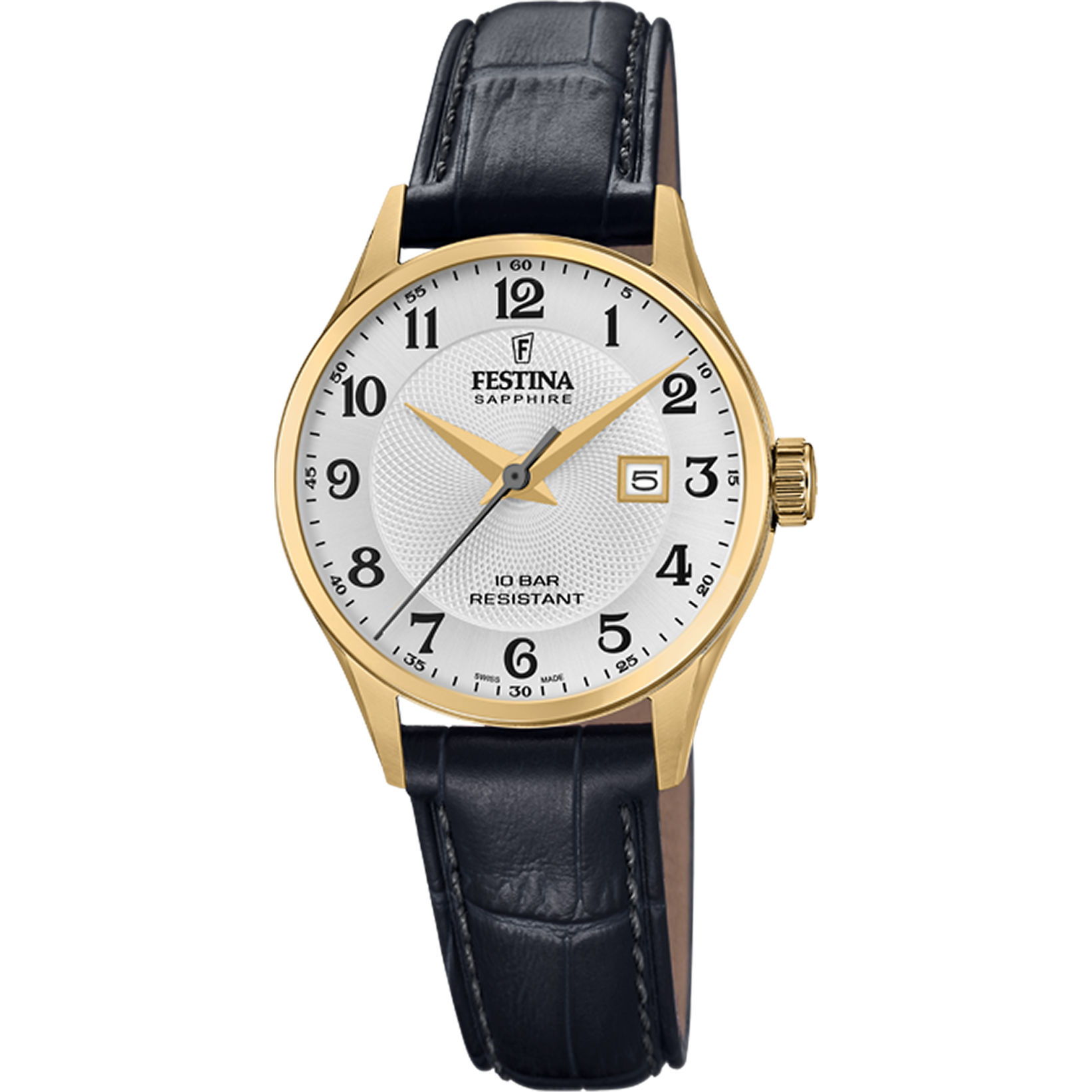 Relógio festina f20011/5 prateado com correia de couro, mulher_PRODUCT