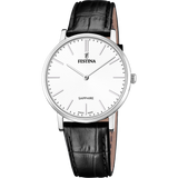 Relógio festina swiss made f20012/1 branco com correia de couro, masculino_PRODUCT