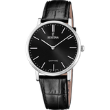 Relógio festina swiss made f20012/4 preto com correia de couro, masculino._PRODUCT