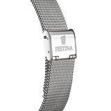 Relógio festina swiss made f20014/1 branco com correia de aço, masculino