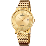 Relógio festina swiss made f20020/2 dourado com correia de aço, masculino_PRODUCT