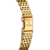 Relógio festina swiss made f20021/2 champanhe pulseira de aço, mulher