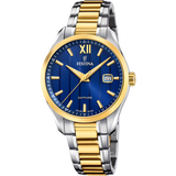 Relógio festina swiss swiss made f20027/2 azul pulsera de 316l de aço inoxidável, homem