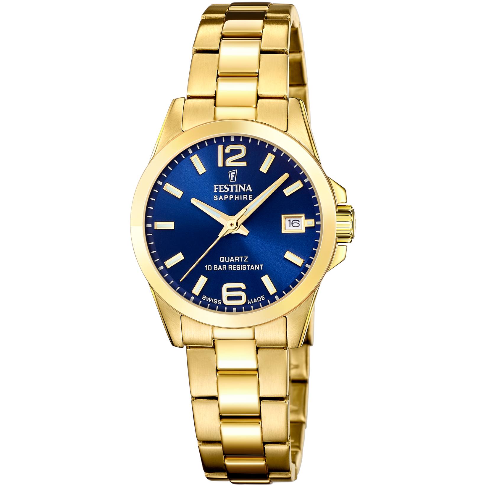 Relógio festina swiss made f20050/3 azul pulsera de 316l de aço inoxidável, mulher_PRODUCT