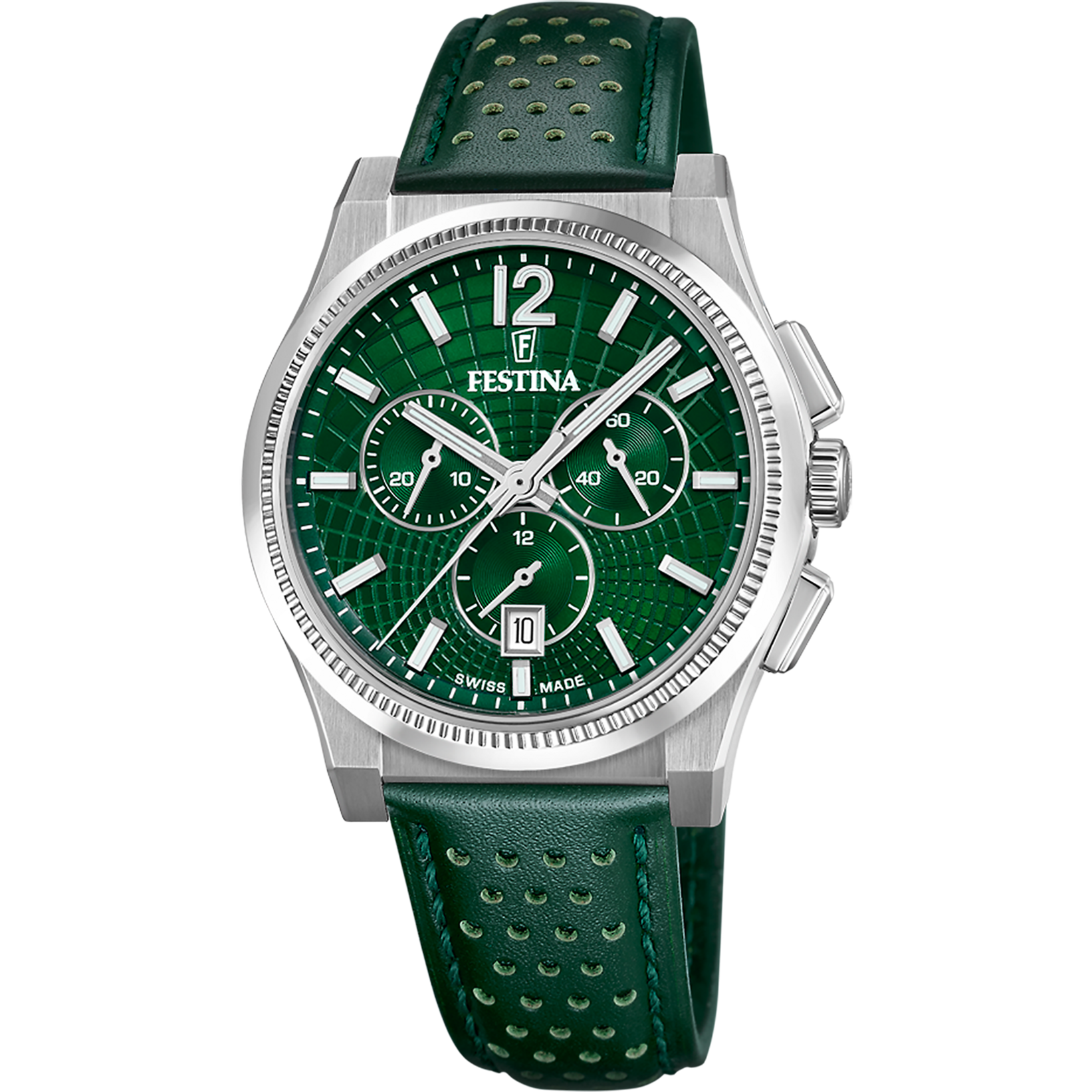 Relógio masculino festina swiss made rivé f20060/3 verde_PRODUCT