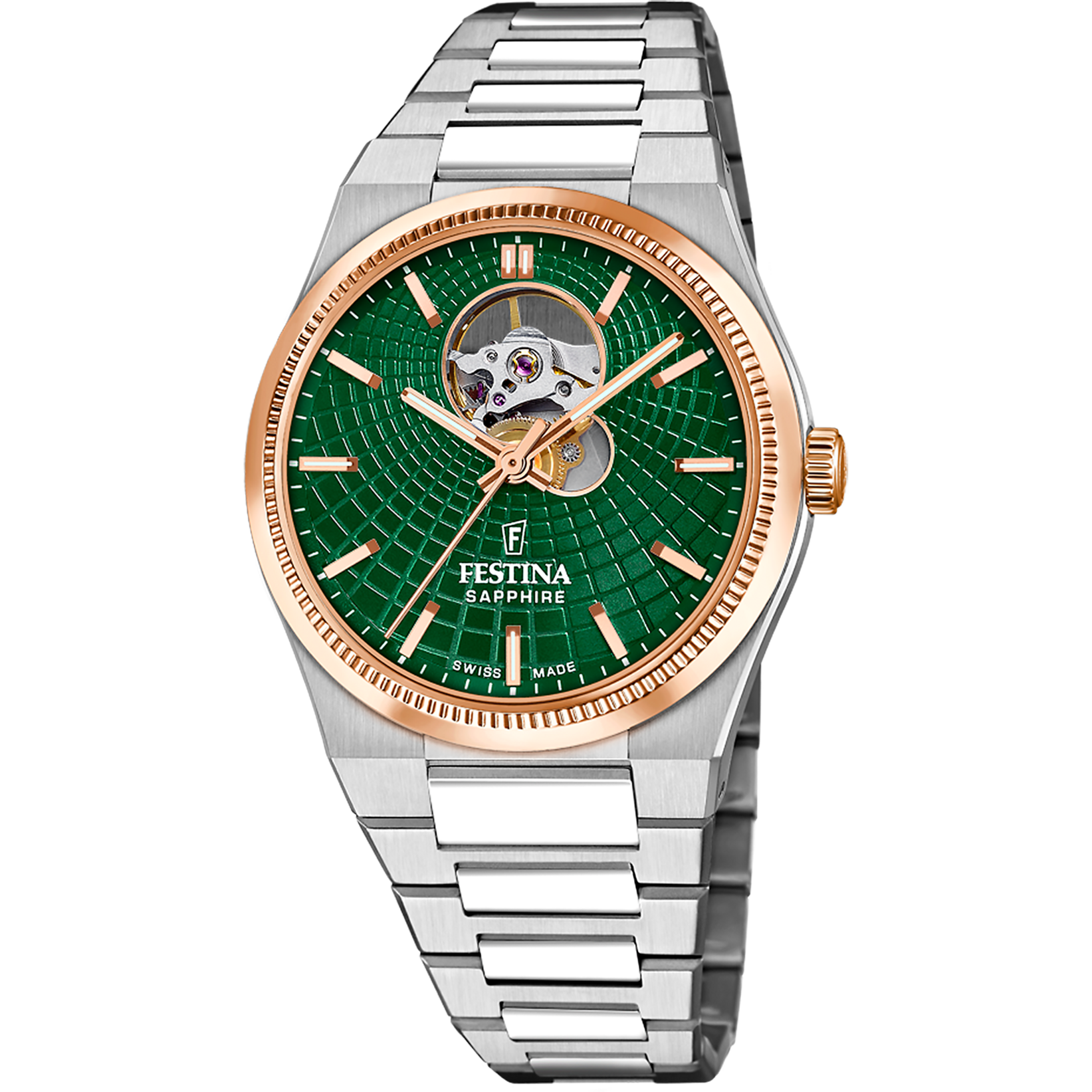 Relógio masculino festina swiss made rivé f20061/3 verde_PRODUCT