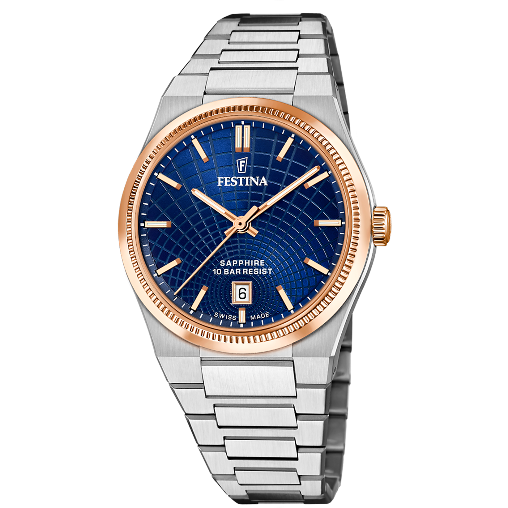 Relógio masculino festina swiss made rivé f20065/2 azul_PRODUCT