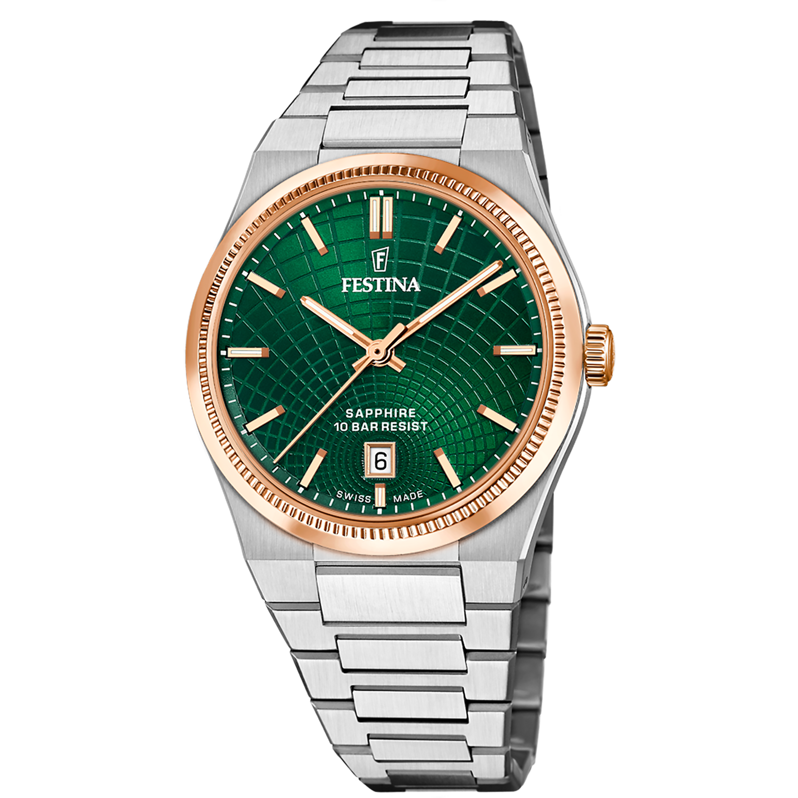 Relógio masculino festina swiss made rivé f20065/3 verde_PRODUCT
