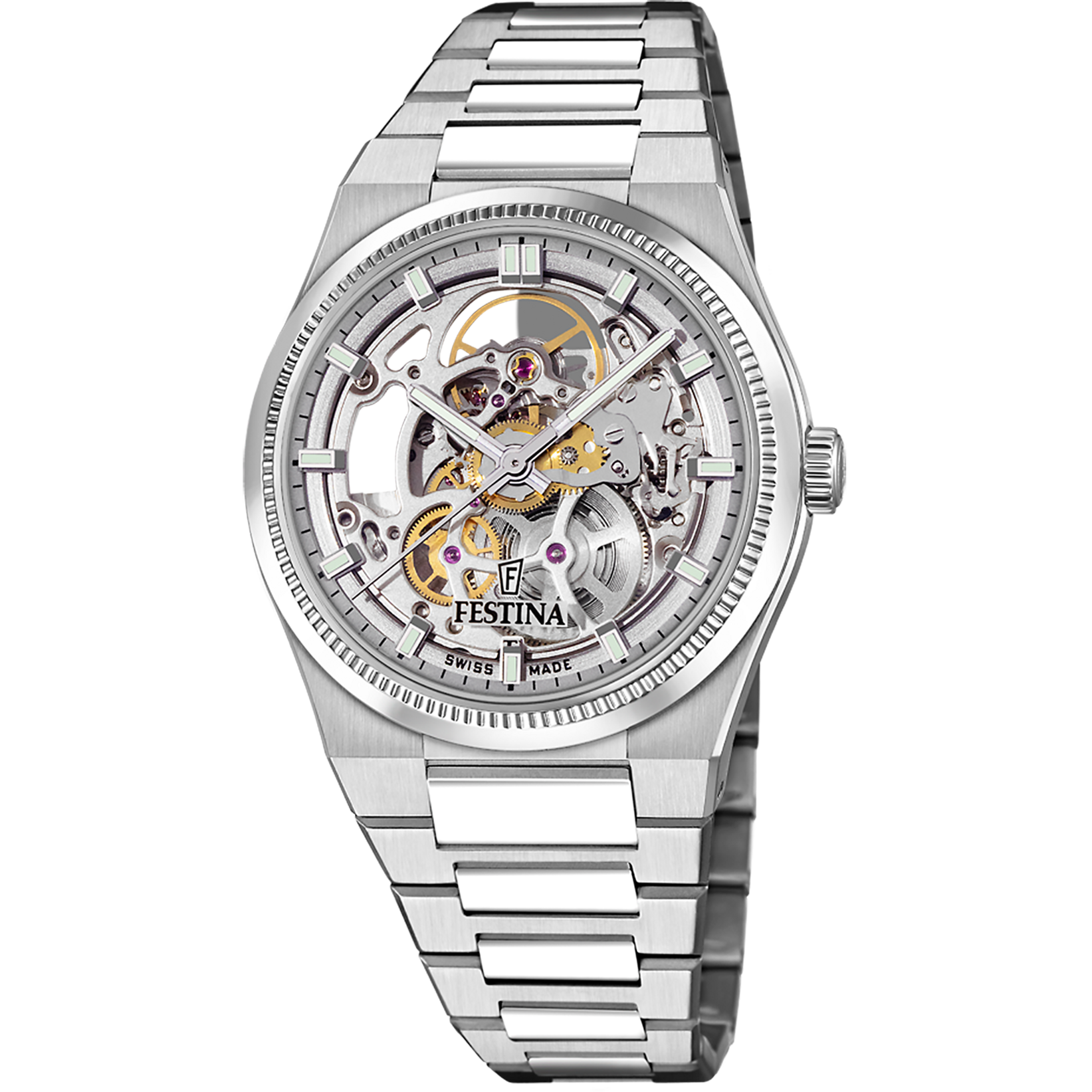 Relógio festina swiss made f20069/1 prata cinza homem_PRODUCT