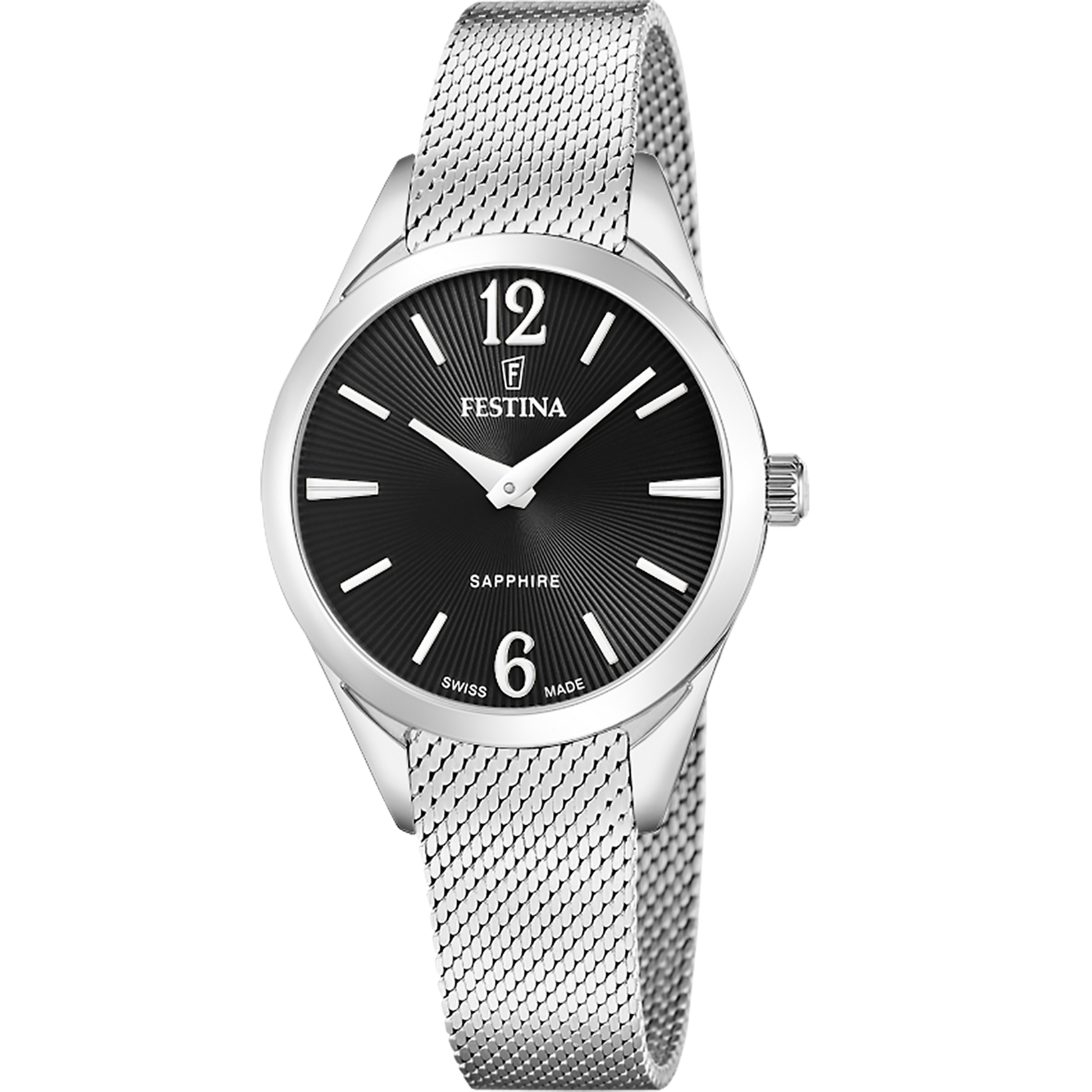 Relógio festina swiss made grace f20076/5 preto pulsera de 316l de aço inoxidável, mulher_PRODUCT