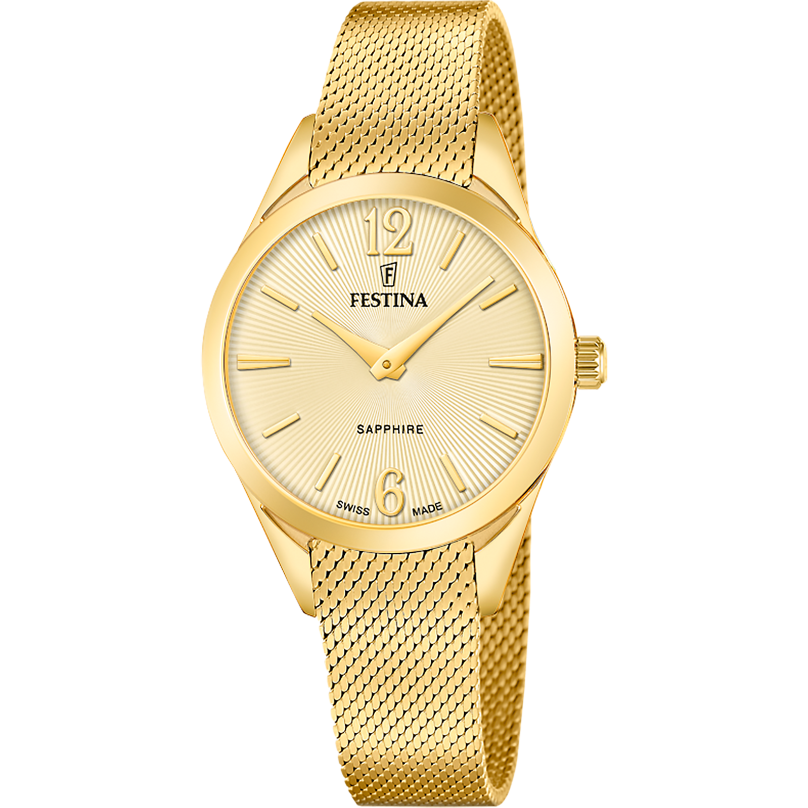 Relógio festina swiss made grace f20077/3 bege pulsera de 316l de aço inoxidável, mulher_PRODUCT