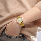 Relógio festina swiss made grace f20077/3 bege pulsera de 316l de aço inoxidável, mulher_LIFESTYLE