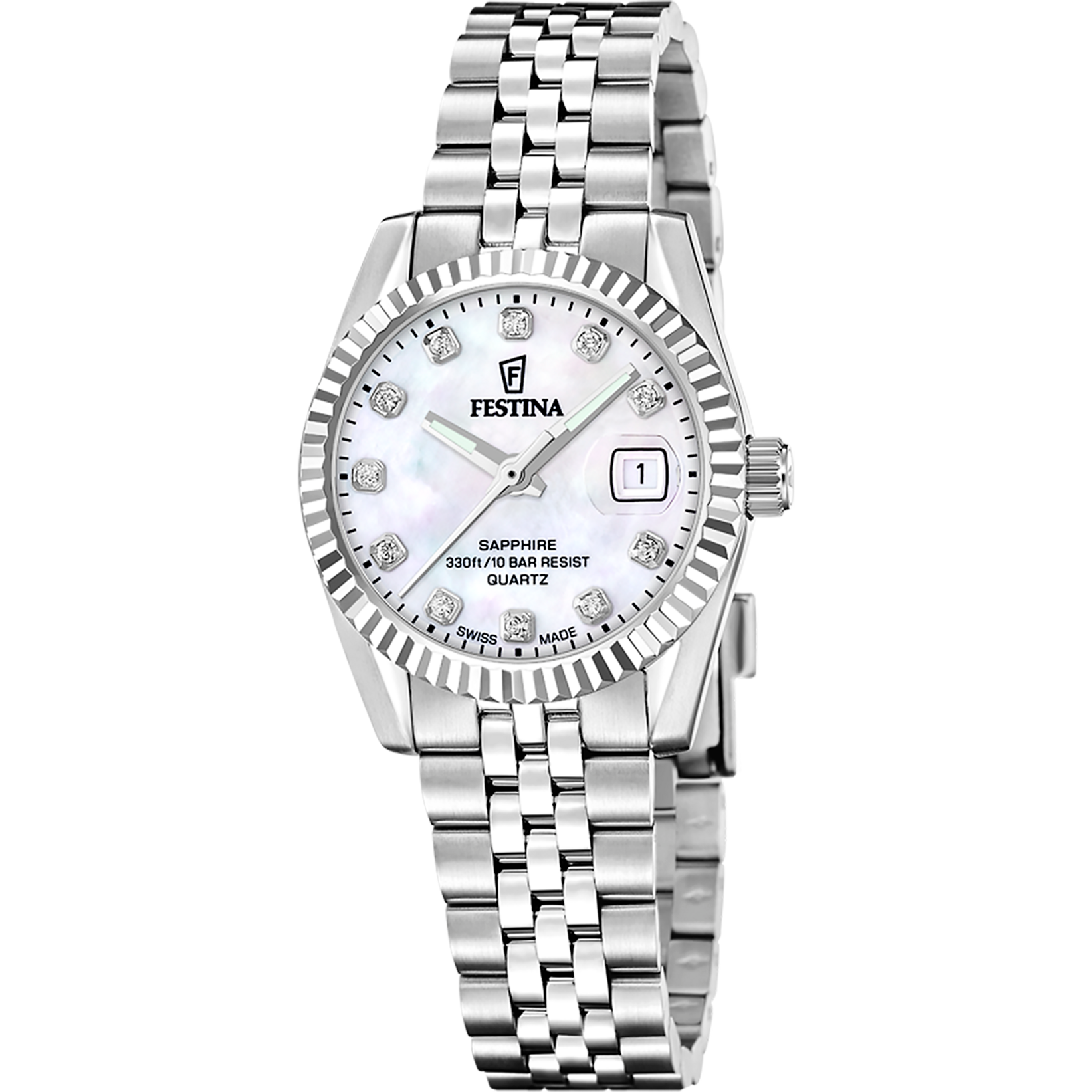 Relógio de mulher festina swiss made classic steel f20087/1_PRODUCT