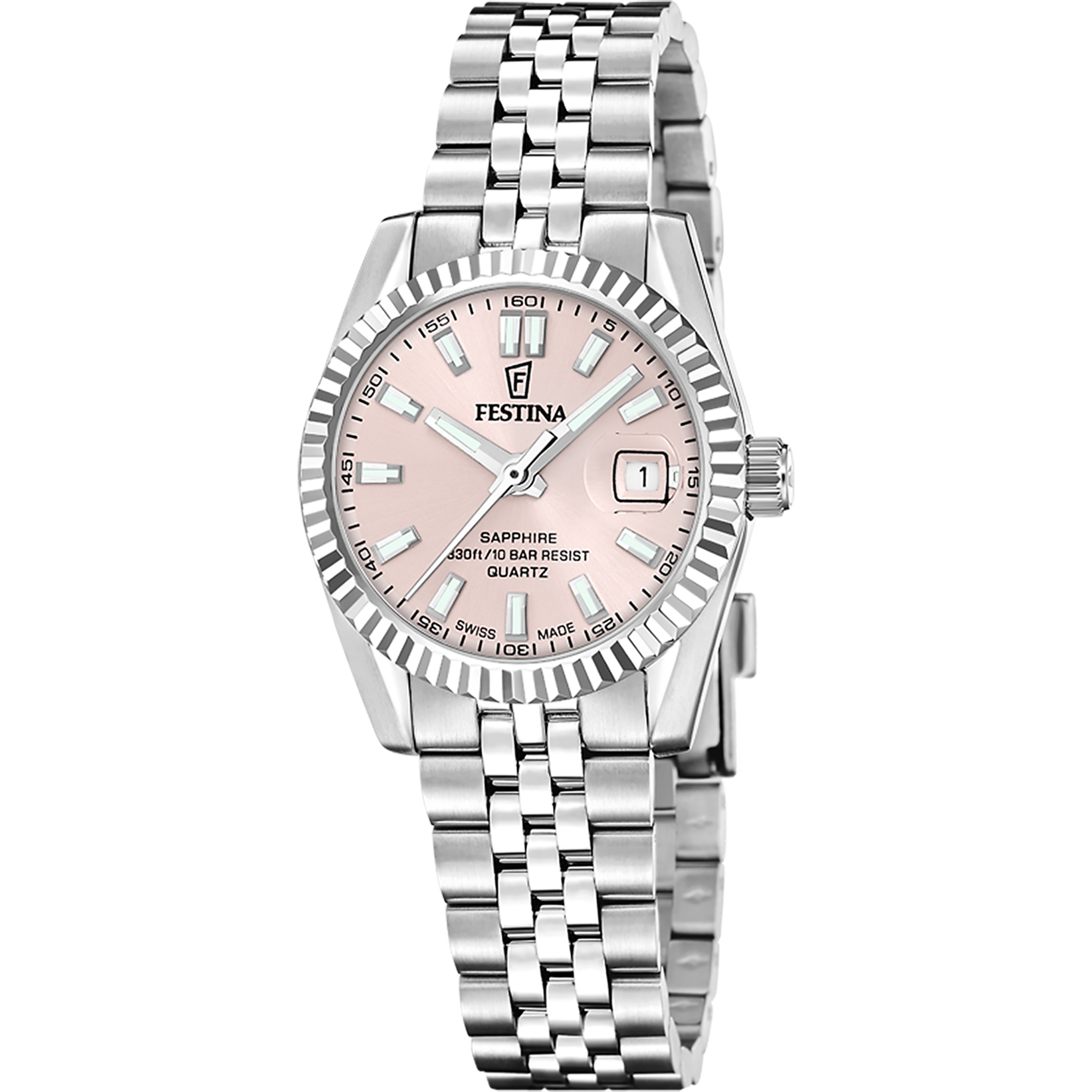 Relógio de mulher festina swiss made classic steel f20087/2_PRODUCT