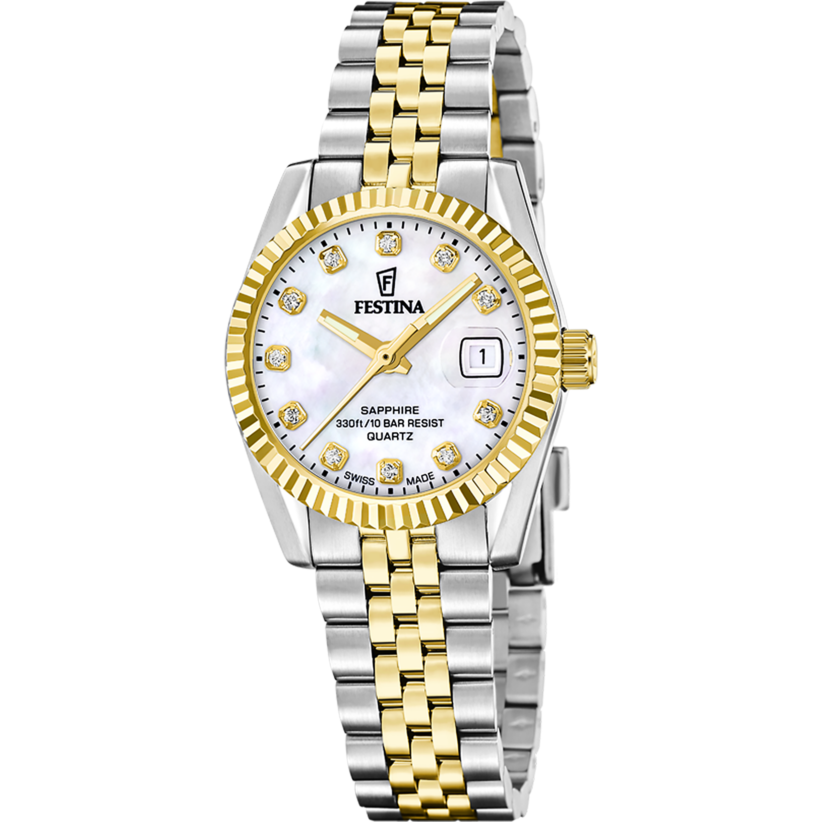 Relógio de mulher festina swiss made classic steel f20088/1_PRODUCT