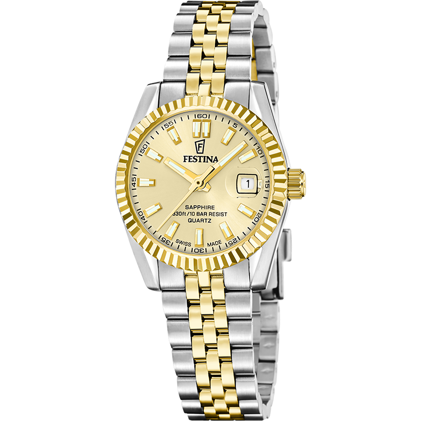 Relógio de mulher festina swiss made classic steel f20088/2_PRODUCT