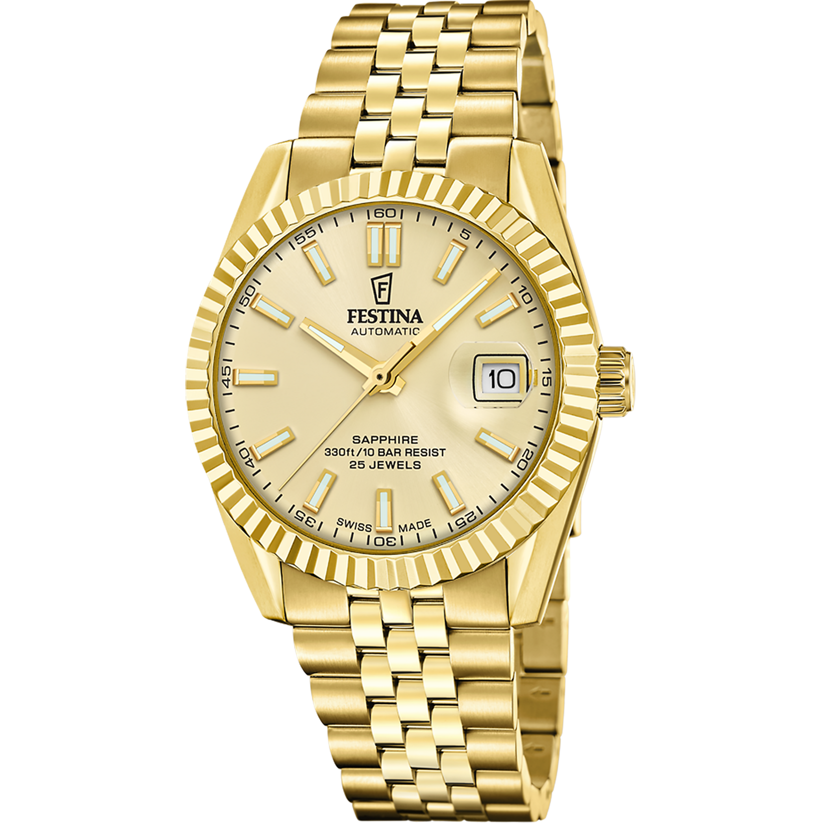 Relógio festina swiss made automatic f20092/2 dourado pulsera de de aço inoxidável, homem_PRODUCT