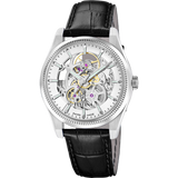 Relógio festina swiss made automatic f20095/1 prata cinza pulsera de couro, homem_PRODUCT