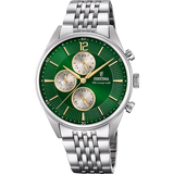 Relógio festina f20285/9 verde com correia de aço, homem.