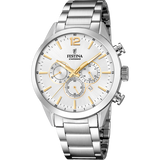 Relógio Festina Timeless Chronograph F20343/1 Prateado com Bracelete de Aço, Masculino