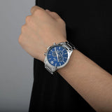 Relógio Festina Timeless Chronograph F20343/7 Azul com Pulseira de Aço para Homem