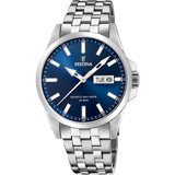 Relógio festina classics f20357/3 azul com correia de aço, homem