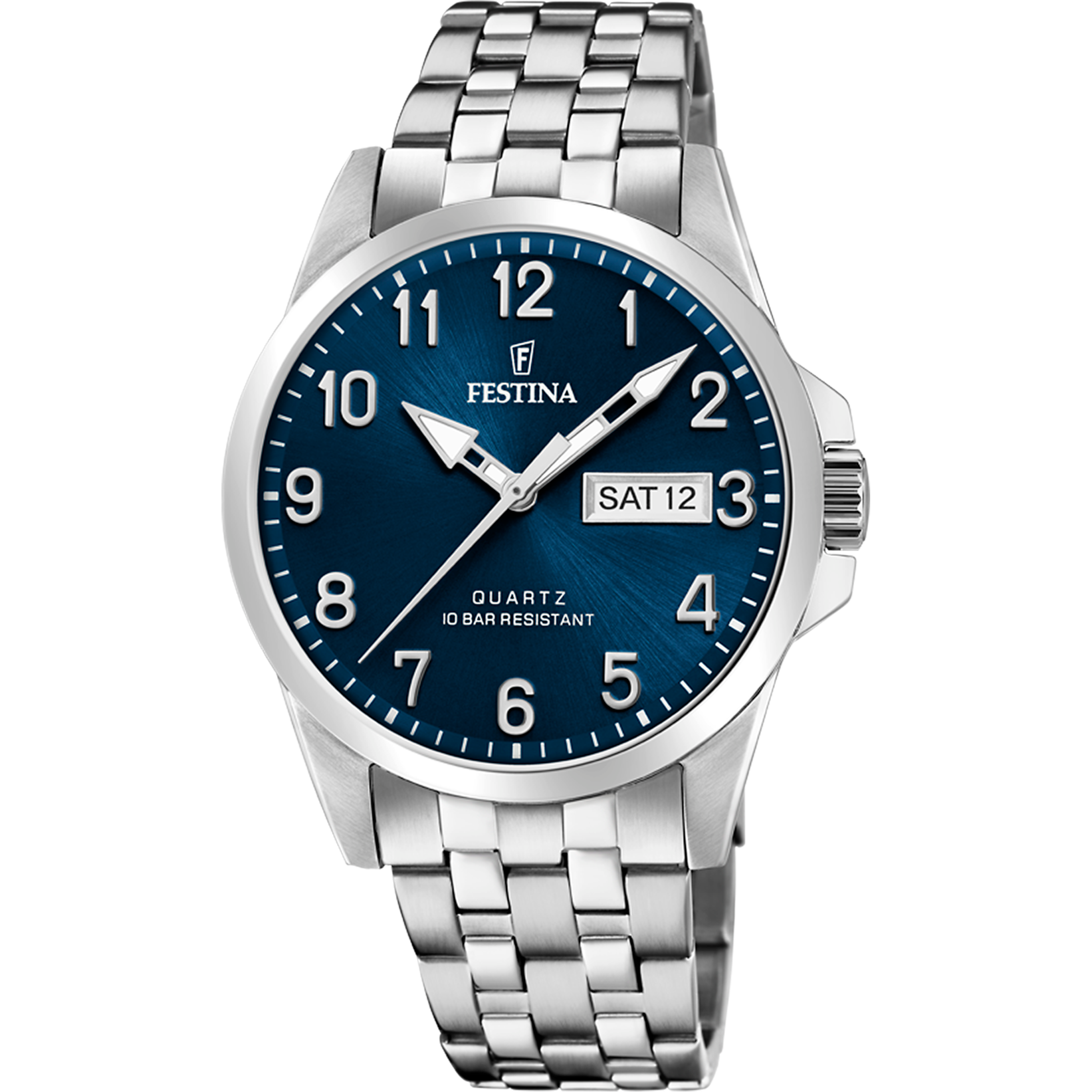 Relógio festina classics f20357/c azul com correia de aço, homem_PRODUCT