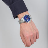 Relógio Festina Timeless Chronograph F20374/2 Azul com Pulseira de Aço para Homem