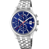 Relógio Festina Timeless Chronograph F20374/2 Azul com Pulseira de Aço para Homem