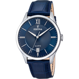 Relógio Festina Classics F20426/2 Azul com Bracelete de Couro, Homem